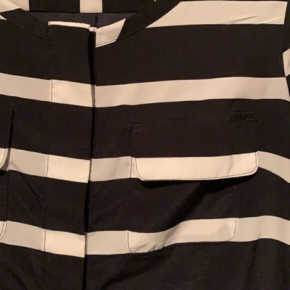 Navy Striped Blouse   - Picture 2 of 7